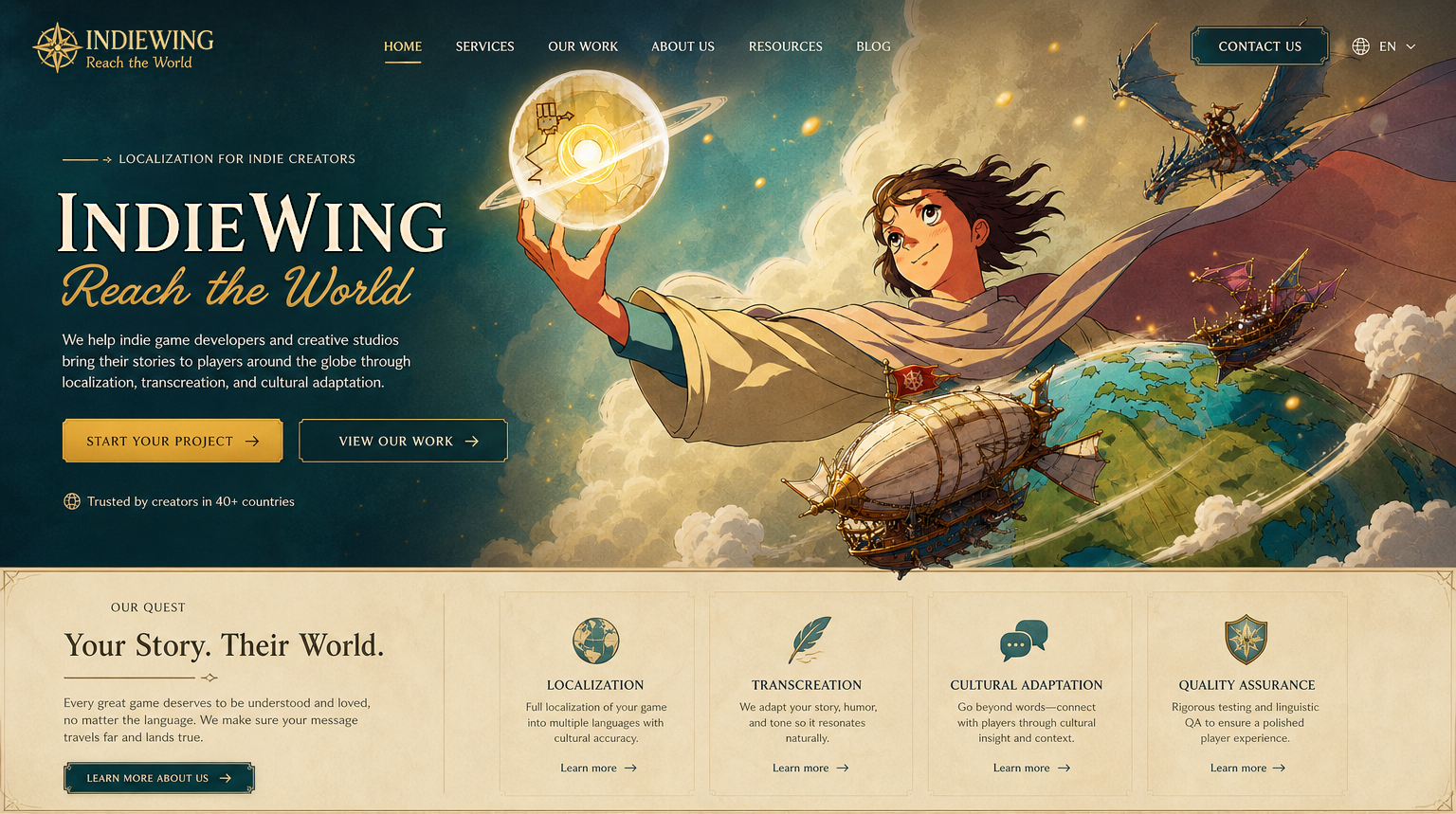 IndieWing - Reach the World - Localization for Indie Creators